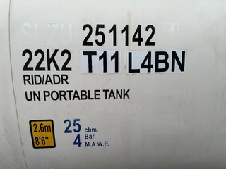 CIMC tankcontainers N/A 2017 - 20FT ISO / 25.040L / L4BN / T12 / steam heating / bottom discharge / 2.5Y-TEST/CSC: 03/2027 immagine 15