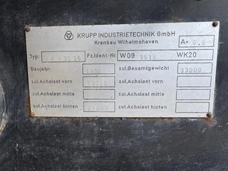 Krupp N/A 1989 - KMK3035, SWING AWAY BIFOLD JIB, NEW TYERS afbeelding 19