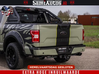 Ford F-150 2018 - 5.0 V8 4X4 | MAT OLIVE GREEN | BIJTELLING VRIJ | ZEER DIK | CAMERA | 3500KG | PANORAMA | LEDER | GO RHINO ROLLBAR | afbeelding 9
