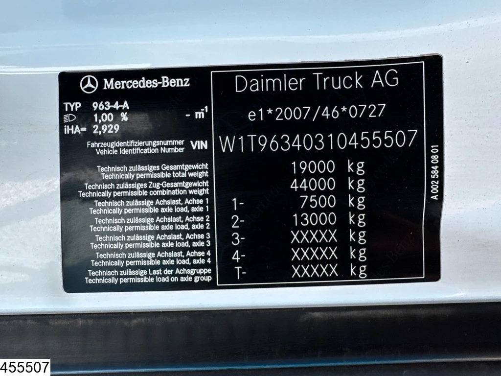 Mercedes-Benz Actros 2020 - 1843 MP5, EURO 6D, Retarder, MirrorCams imagem 7