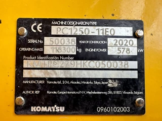 Komatsu PC1250-11E0 - CE certified 2020 - N/A bild 50