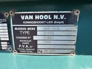 Van Hool 20 Ft Container Chassis, Full Steel, Perfect Condition, 8 Tyers 1984 - N/A obrazek 8