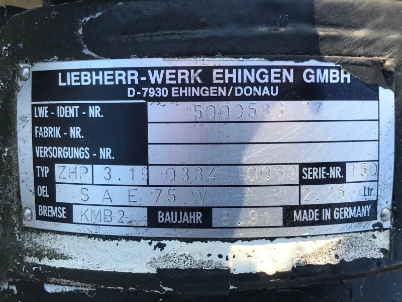 Liebherr 1991 - ROTATION ENGINE ZHP 3.19 immagine 3