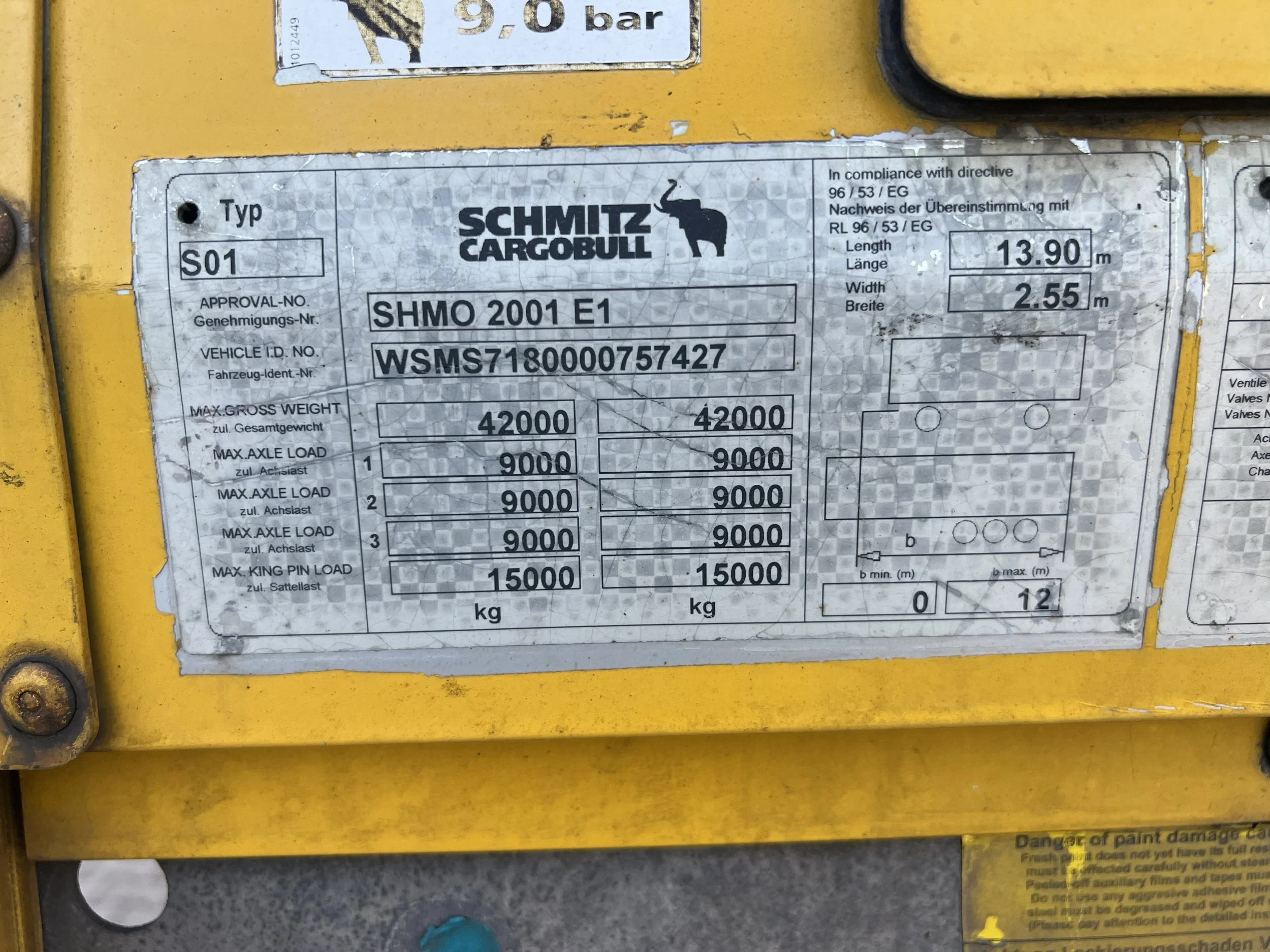 Schmitz Cargobull SKO 24 2008 - SKO24 / SAF trommelremmen / gegalvaniseerd / binnenhoogte: 2,80 m / NL oplegger,/ damaged - PRICE REDUCTION afbeelding 30