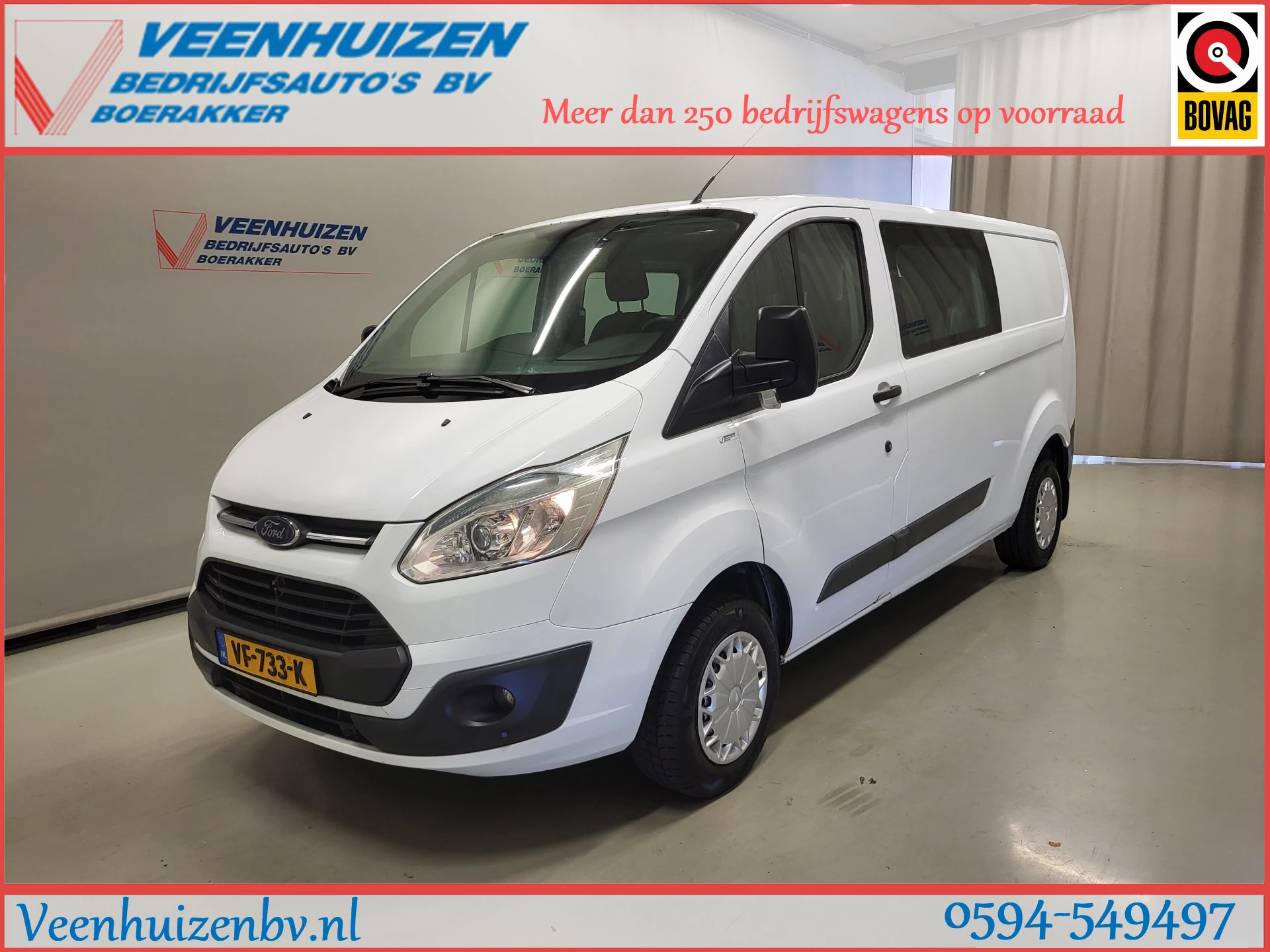 Ford Transit Custom 2013 - 2.2TDCI L2/H1 Dubbele Cabine Apk tot 19-11-2026! image 1