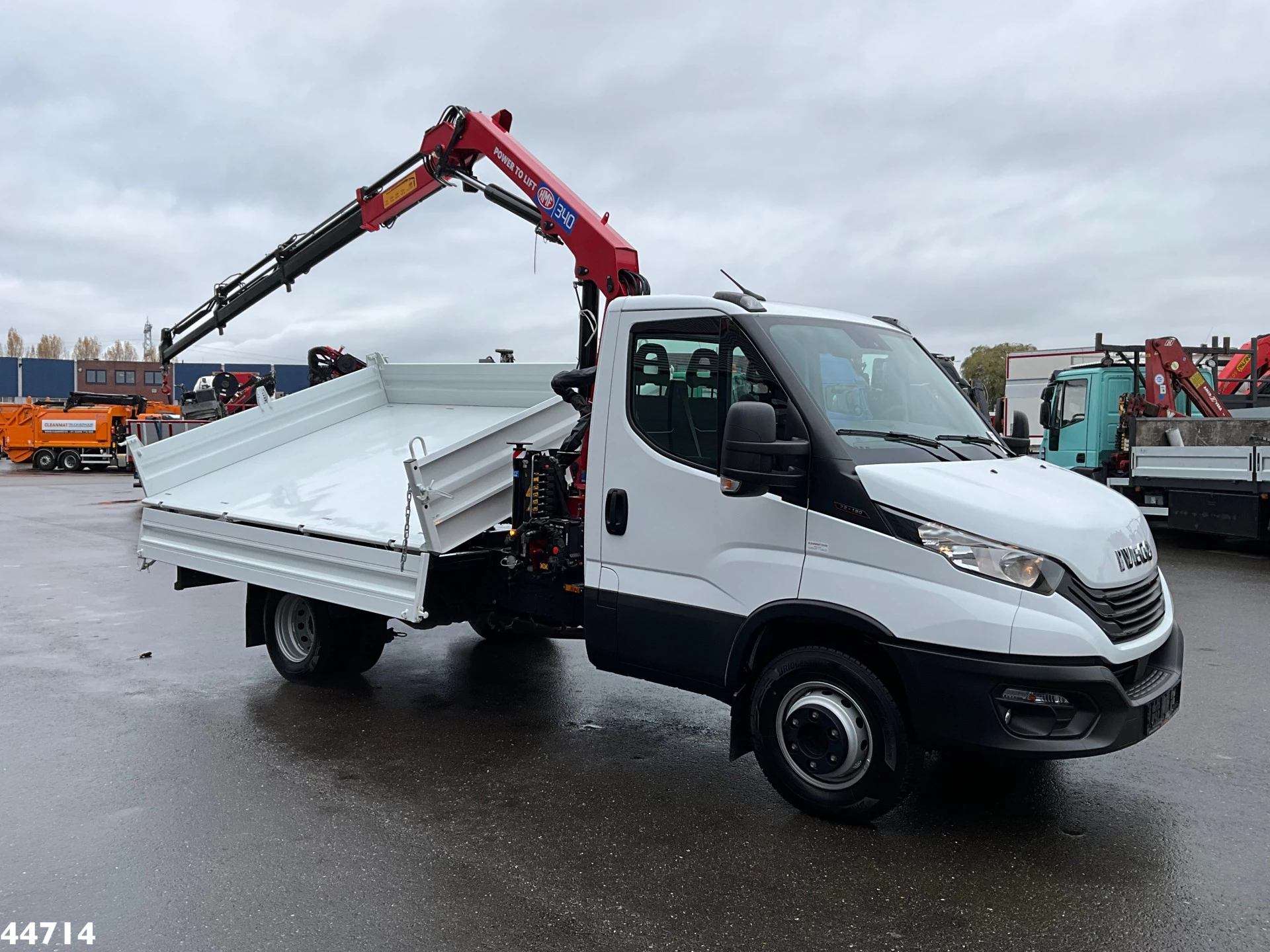 Iveco Daily 2024 - 72C18 HMF laadkraan 3,4 Tonmeter laadkraan + Meiller 3-zijdige kipper New & Unused!! afbeelding 7