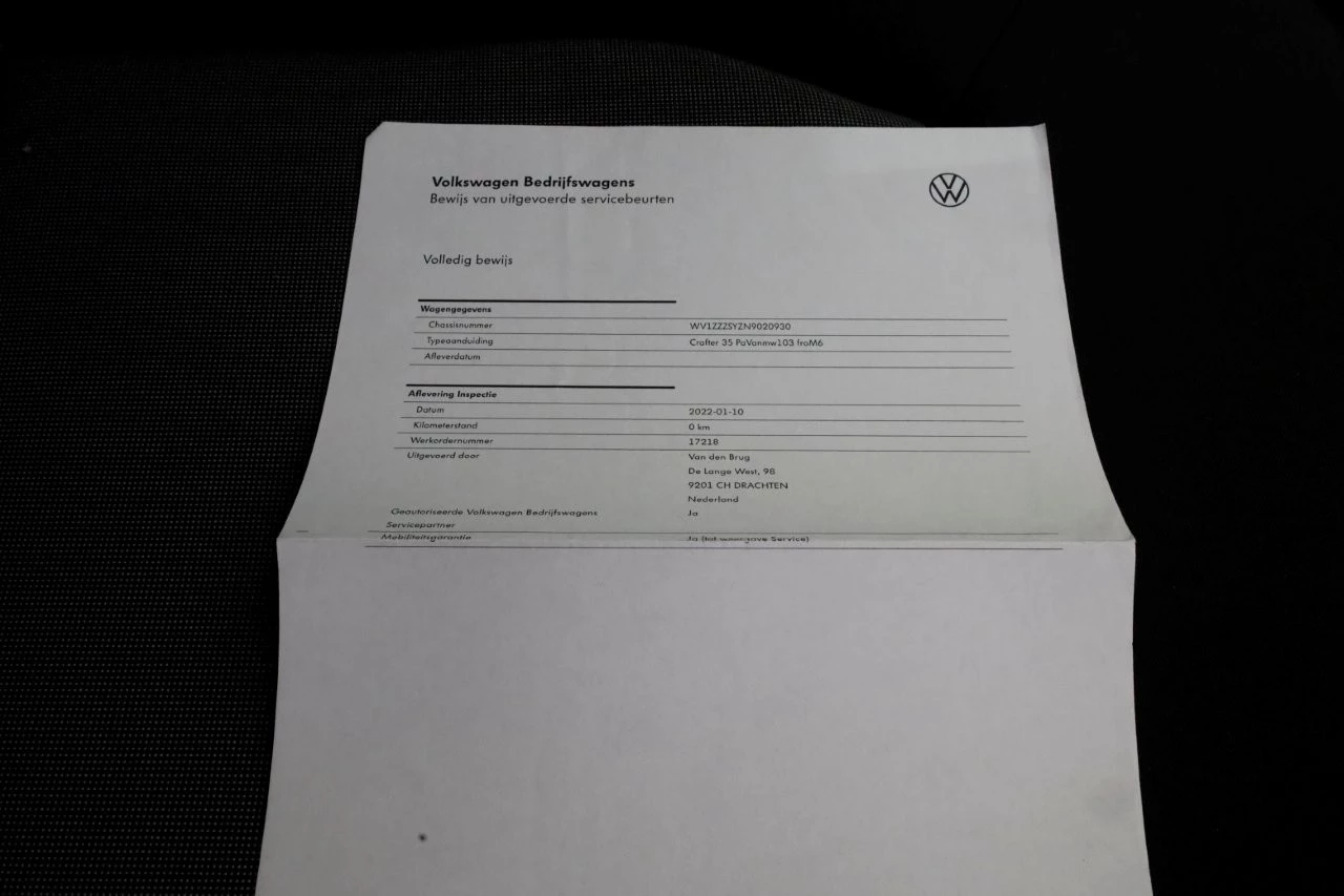 Volkswagen Crafter 2022 - 35 2.0 TDI 140pk L3H3 (L2H2) Highline Servicewagen Inrichting/230V/Standkachel 02-2022 obrázek 8