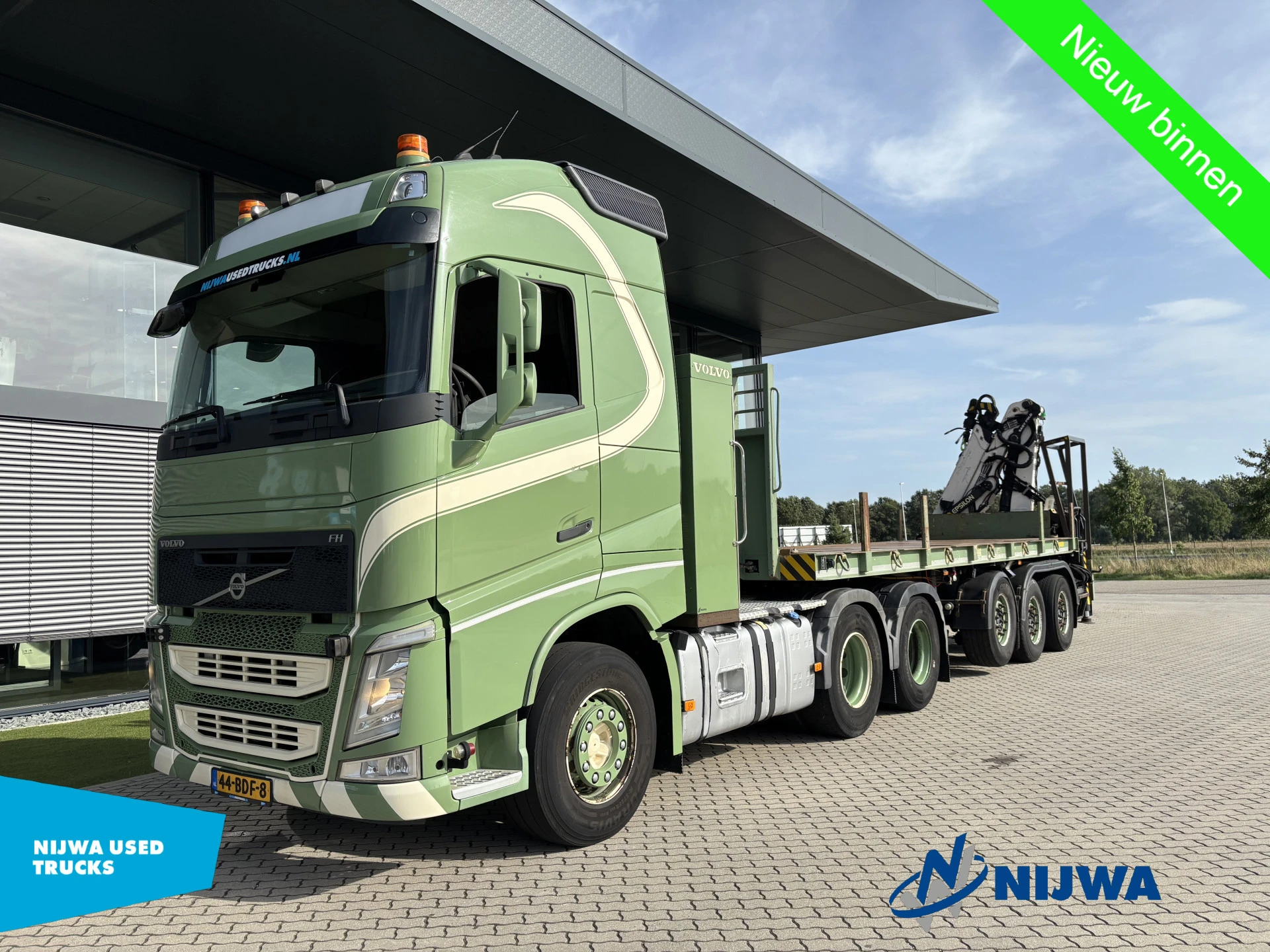 Volvo FH 2013 - 460 6x4 i.c.m. ESVE oplegger met Palfinger Epsilon Q200ZHPLS image 1