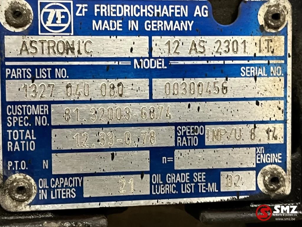 MAN - Occ versnellingsbak + intarder 12AS2301IT MAN imagen 5