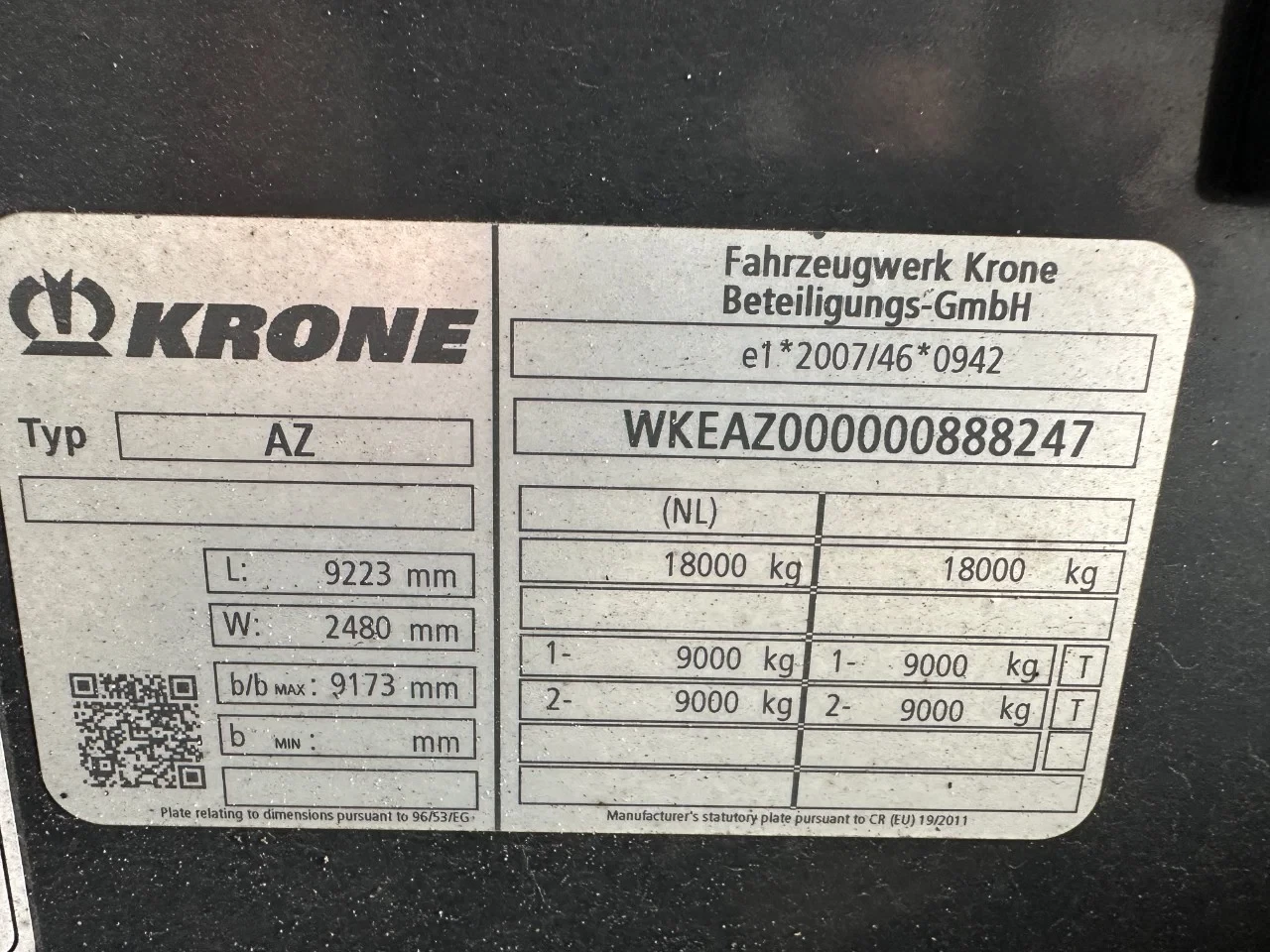 Krone 2019 - AZ18 MAXI / 2-axle drawbar trailer / BDF / NL-trailer / 4x available imagen 19