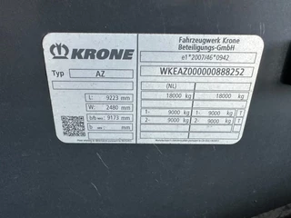 Krone N/A 2019 - AZ18 MAXI 2-assige aanhanger / BPW + schijfremmen / 20FT / 4x beschikbaar afbeelding 23