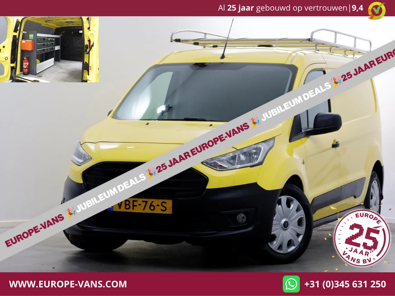 Ford Transit Connect 2019 - 1.5 EcoBlue 100pk L2 Airco/Inrichting/Imperiaal 07-2019 image 1
