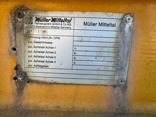 Müller N/A 2002 - mitteltal 3 axel low bed steel supspension imagem 7