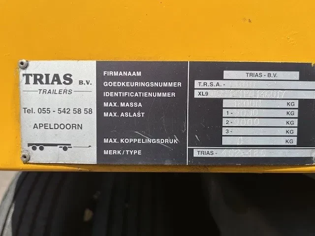 Trailer 2005 - Trailer 402-180 Schamel schuifzeil schuidak BPW afbeelding 7