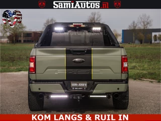 Dodge Ram Pick-Up 2018 - FORD F150 5.0 V8 4X4 | MAT OLIVE GREEN | BIJTELLING VRIJ | ZEER DIK | CAMERA | 3500KG | PANORAMA | LEDER | GO RHINO ROLLBAR | immagine 14
