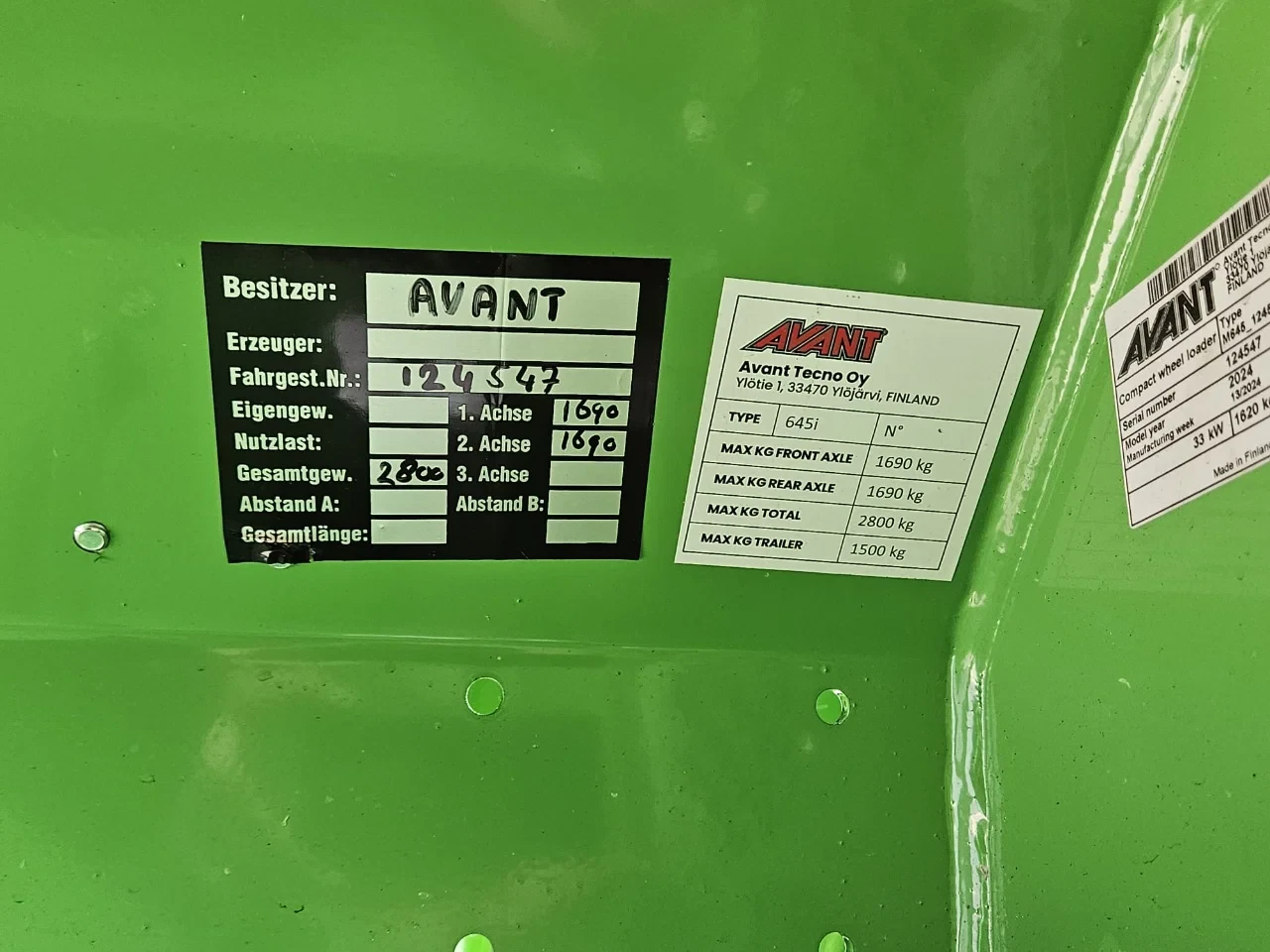 Avant 2024 - 645i TDL+ mini-shovel afbeelding 37