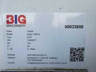 Vögele Super 1800-3i 2015 - N/A bild 47