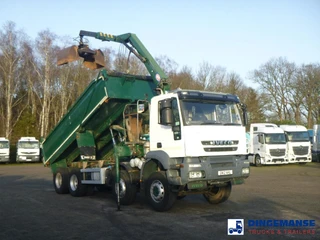 Iveco AD340T36 8x4 RHD tipper + HMF 1244 Z1 2012 изображение 2 миниатюра