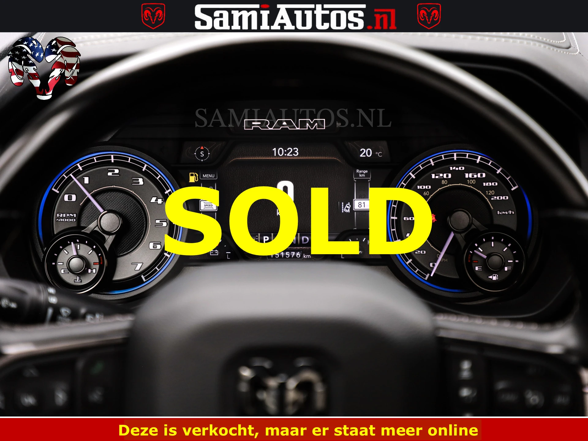 Dodge Ram 1500 2022 - LIMITED NIGHT | BOM VOL | HUD | MWK | LUCHTVERING | PANODAK | afbeelding 69