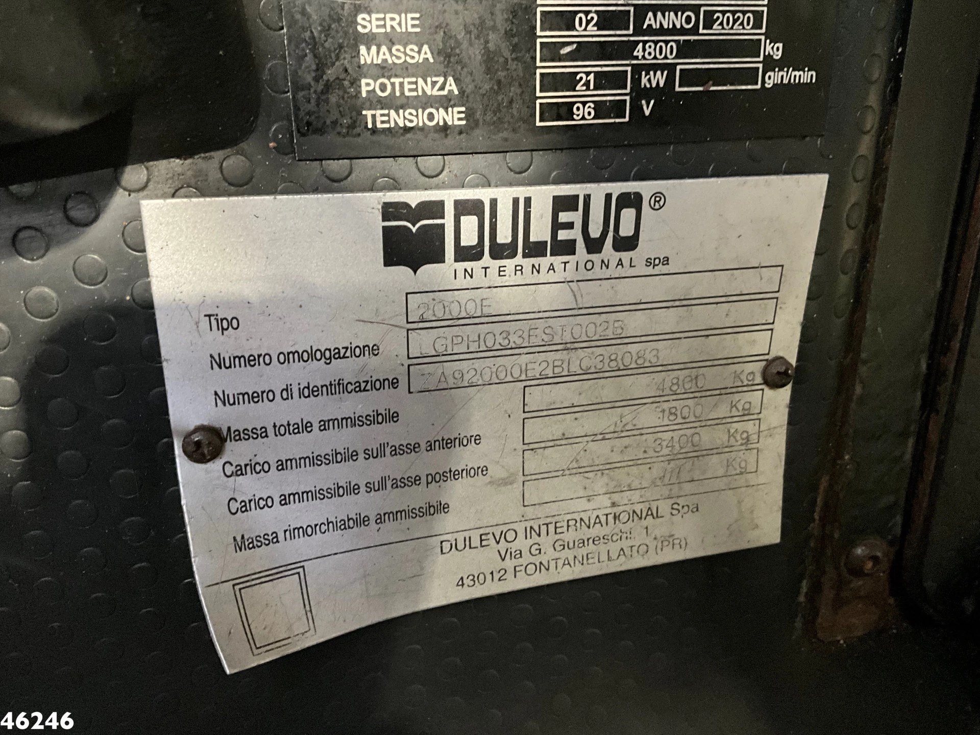 Dulevo 2000E FULL ELECTRIC Just 22.169 km! 2020 obrázek 23