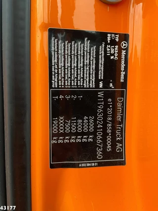 Mercedes-Benz Actros 2023 - 2643 Euro 6 HMF 23 Tonmeter laadkraan afbeelding 21
