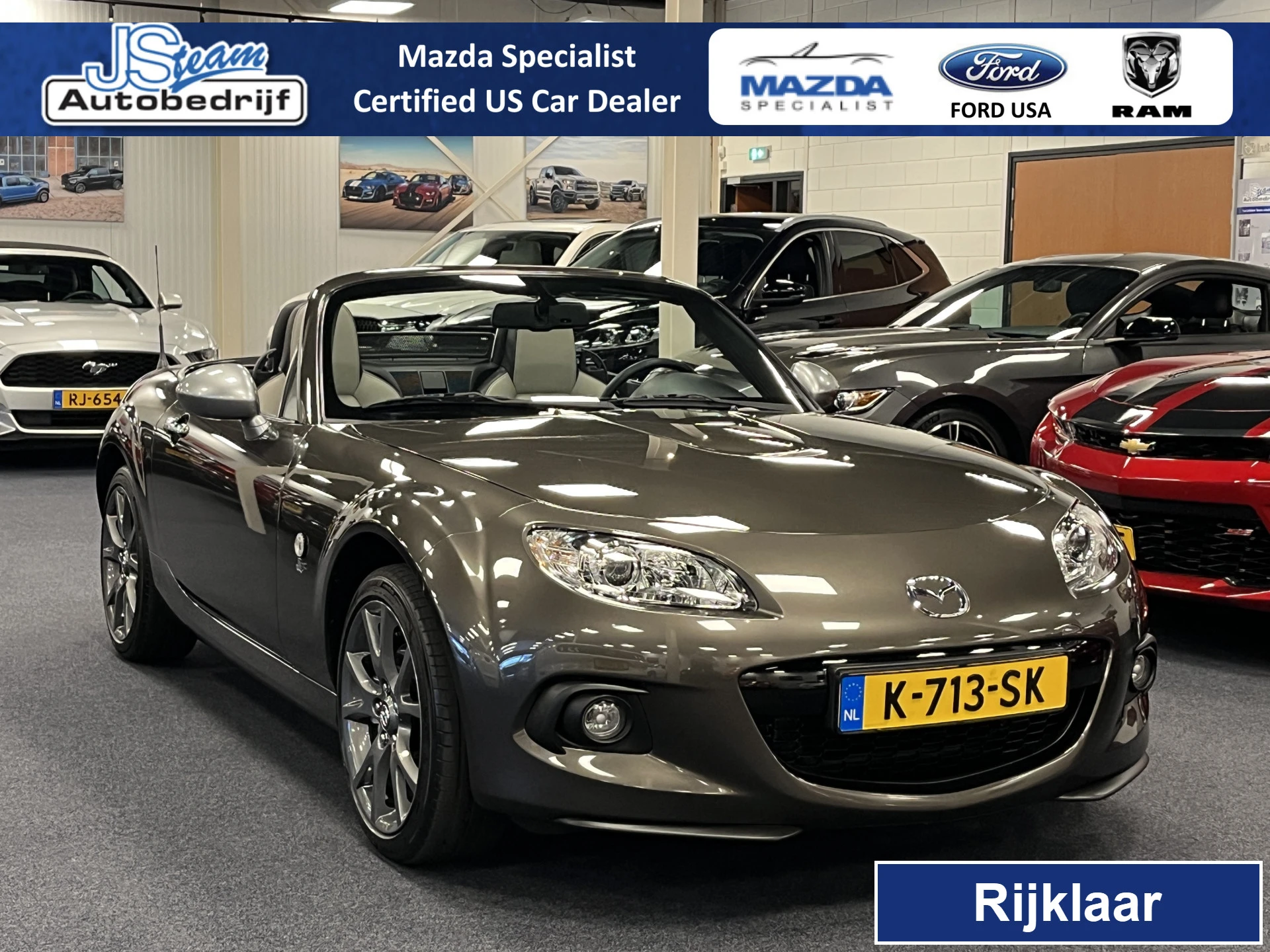 Mazda MX-5 2014 - NC Roadster 1.8i Silver Edition Airco Leder Navi Cruise afbeelding 1
