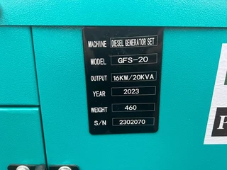 Ricardo N/A 2023 - 20KVA 16KW SILENT GENERATOR 3 PHASE 50HZ 400V NEW image 12