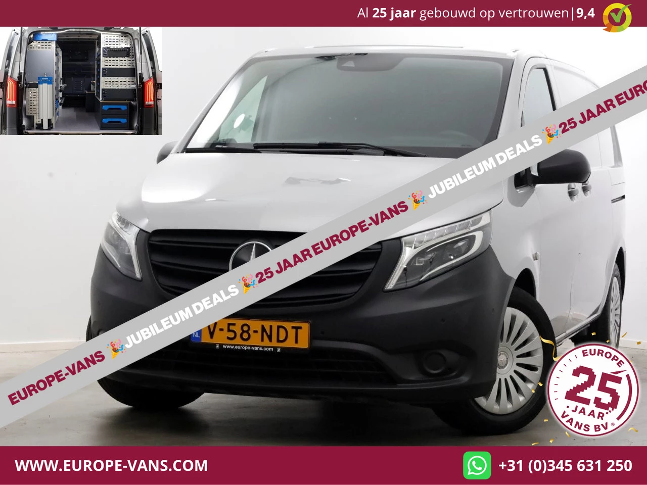 Mercedes-Benz Vito 2022 - 114 CDI 136pk Compact 9G Automaat 2x Schuifdeur/LED/Camera/Navi/Inrichting 05-2022 imagem 1