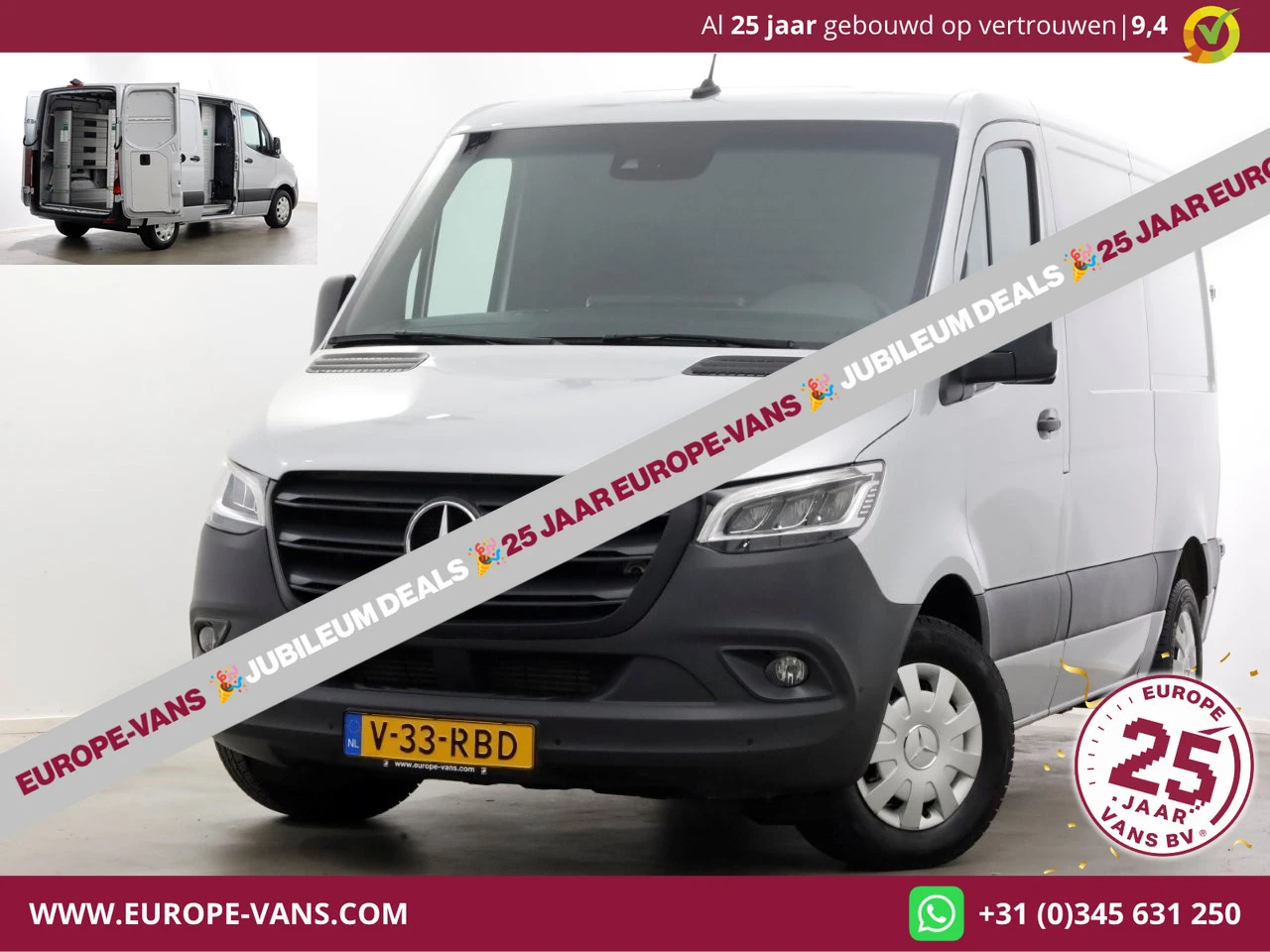Mercedes-Benz Sprinter 2021 - 314 CDI 143pk E6 9G Automaat L1H1 LED/ACC/Camera/Inrichting 04-2021 afbeelding 1