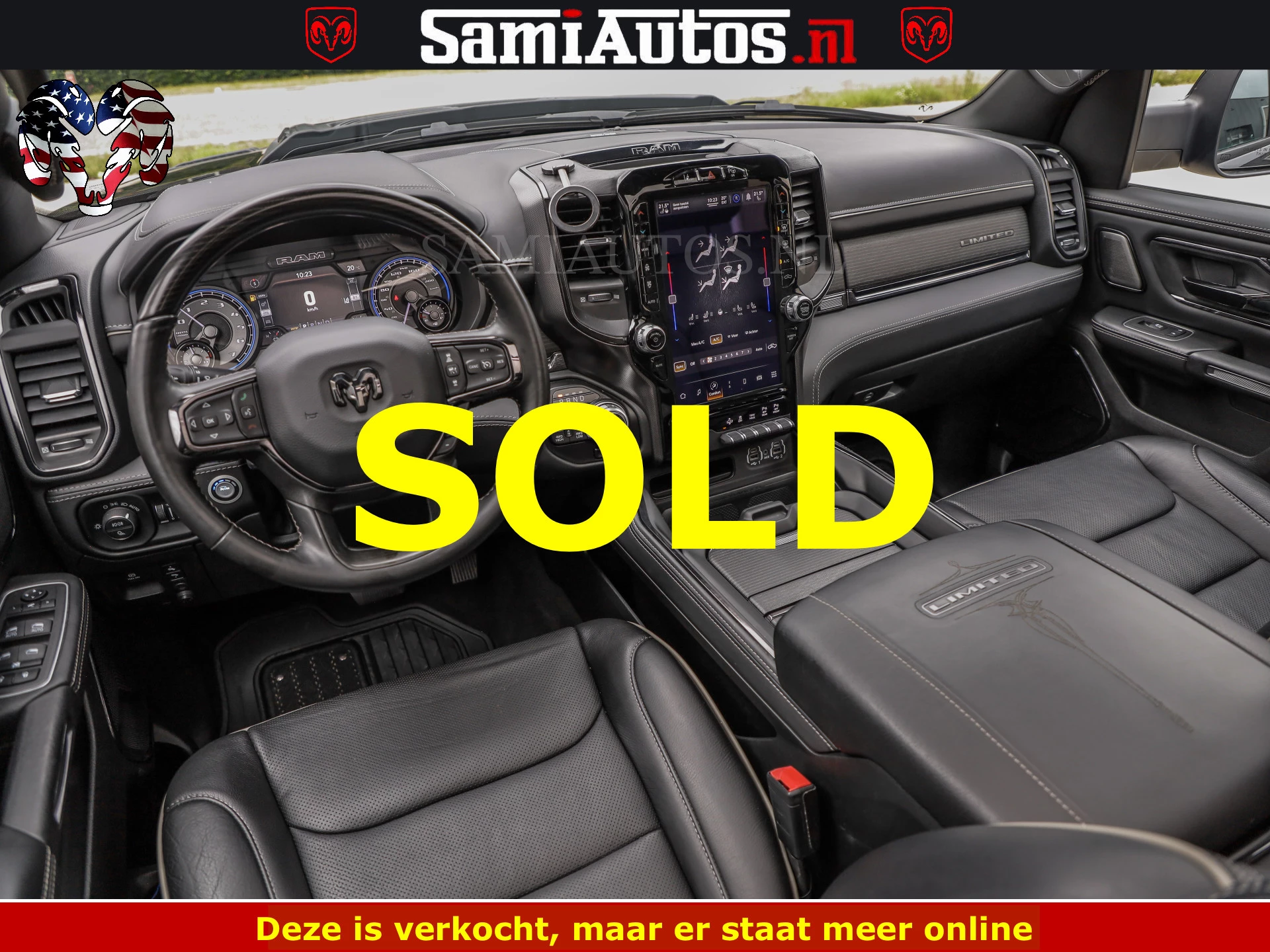 Dodge Ram 1500 2022 - LIMITED NIGHT | BOM VOL | HUD | MWK | LUCHTVERING | PANODAK | afbeelding 55