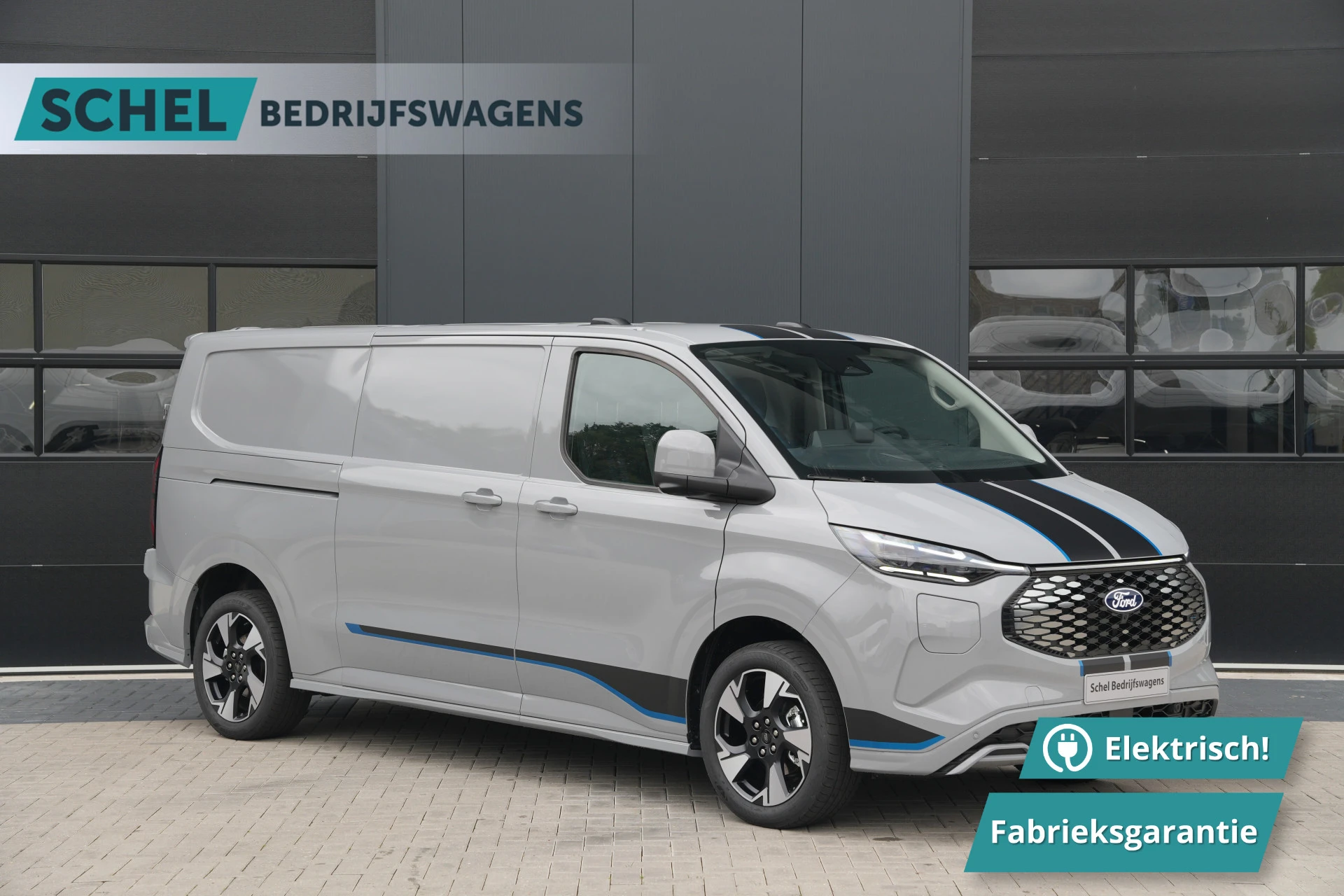 Ford E-Transit Custom 2026 - 340 L2H1 Sport 71 kWh 218pk - ACC - DDS LED - Pro Power - Verwarmd stuurwiel - Navi - 360 Camera - Rijklaar afbeelding 1