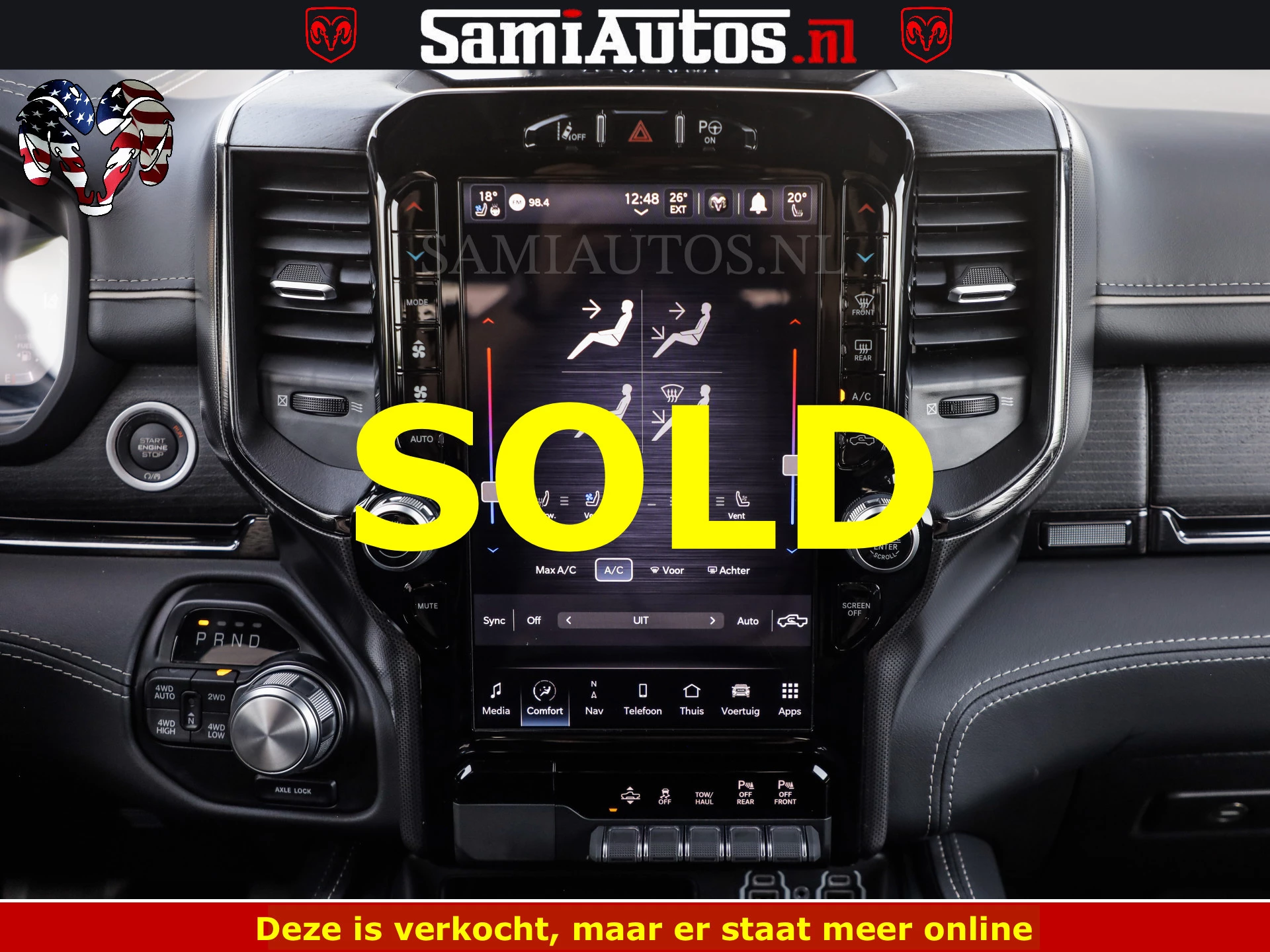Dodge Ram Pick-Up 2024 - DELMONICO | LIMITED NIGHT 5.7 V8 | BOM VOL | HUD | LUCHTVERING | MEEST LUXE DUBBELE CABINE | 5 PERSOONS | obrázek 76