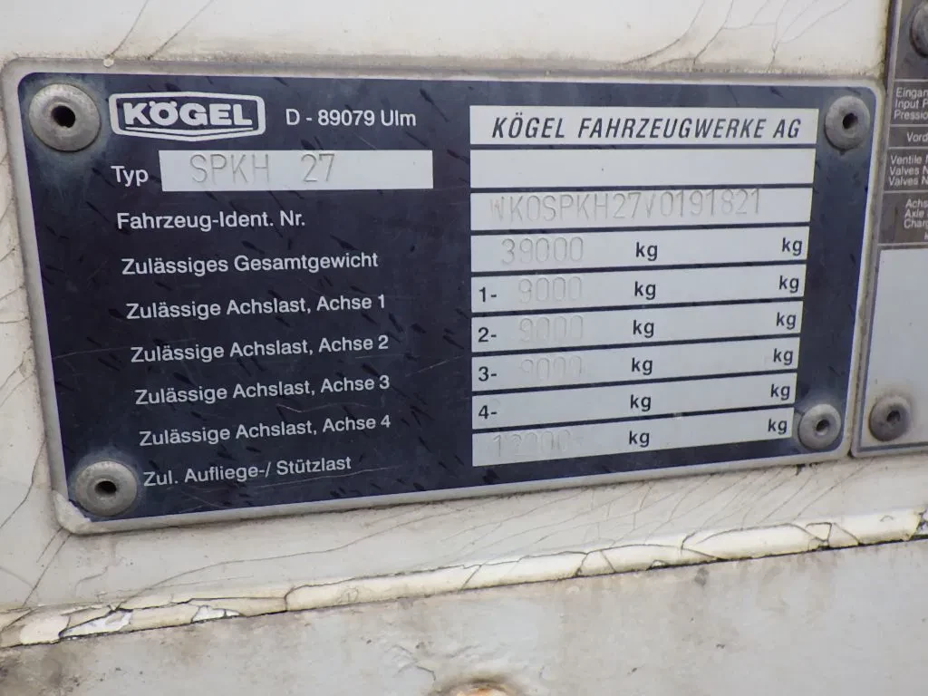 Kögel 1997 - SPKH 27 - 3 As Oplegger Gesloten, OF-17-KB Bild 8