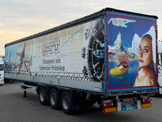 Schmitz Cargobull 2017 - Schuifzeil met Borden / SAF-Axle / Huckepack / Code XL / Apk! afbeelding 2 miniatuur