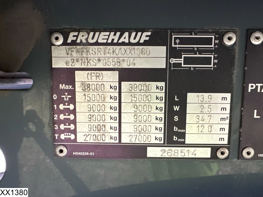 Fruehauf 2019 - Tautliner Lift axle afbeelding 9