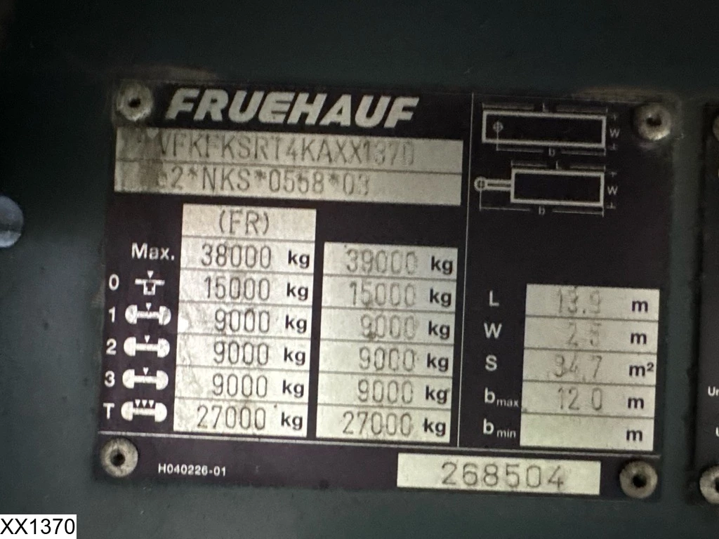 Fruehauf 2019 - Tautliner Lift axle immagine 4