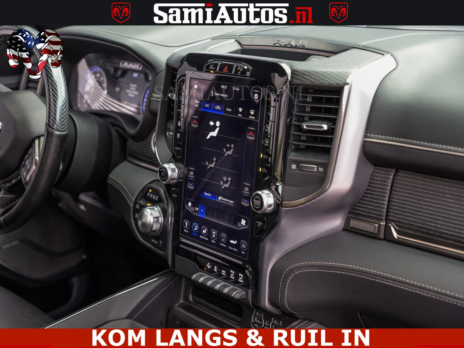 Dodge Ram Pick-Up 2021 - LIMITED | TRAINHORN | | HUD | UITLAATKLEP | LUCHTVERING | STRIPING | PANODAK | BOM VOL | BLAUW VOORRUIT | afbeelding 21