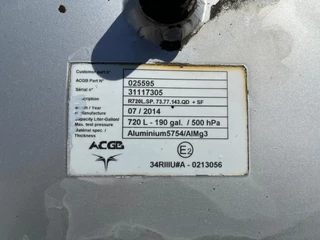 DAF N/A 2014 - Brandstoftank Diesel 720L 025595 image 5