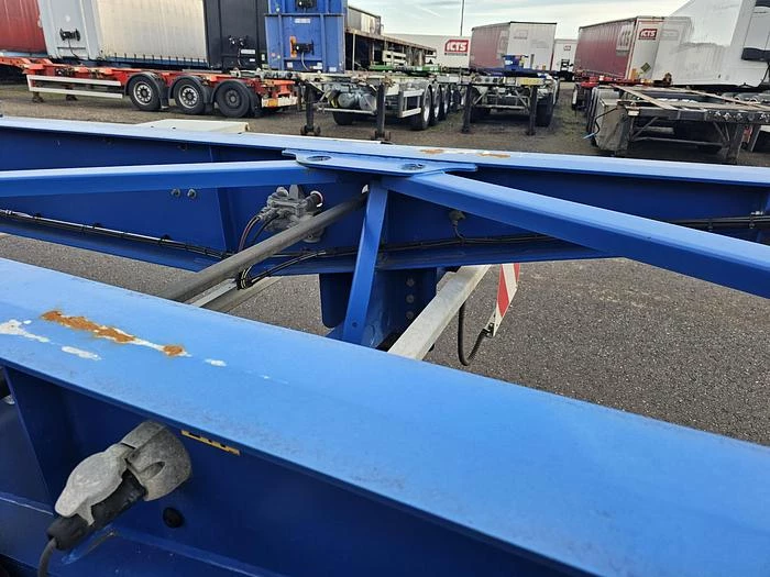 Van Hool A2C001 container CHASSIS -55 foot - 2 X 20 FOOT 45 ft 40 ft. -BPW DISC.-steering axle- 2 pieces -financiering mogelijk 2020 image 16
