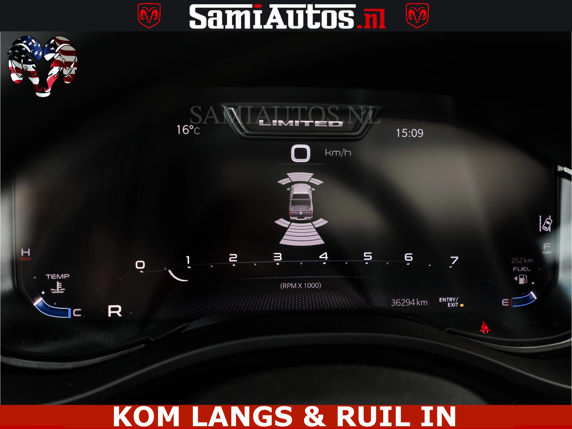 Dodge Ram Pick-Up 2024 - LIMITED HULK | 5.7 V8 402PK HEMI | RAM VOL | HUD | LUCHTVERING | PANO | MWK KLEP | DC | 5 PERS | afbeelding 70