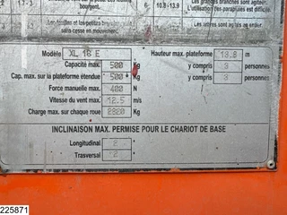 Airo N/A 2016 - XL16E H 13.8 mtr, Max 500 kg imagen 8