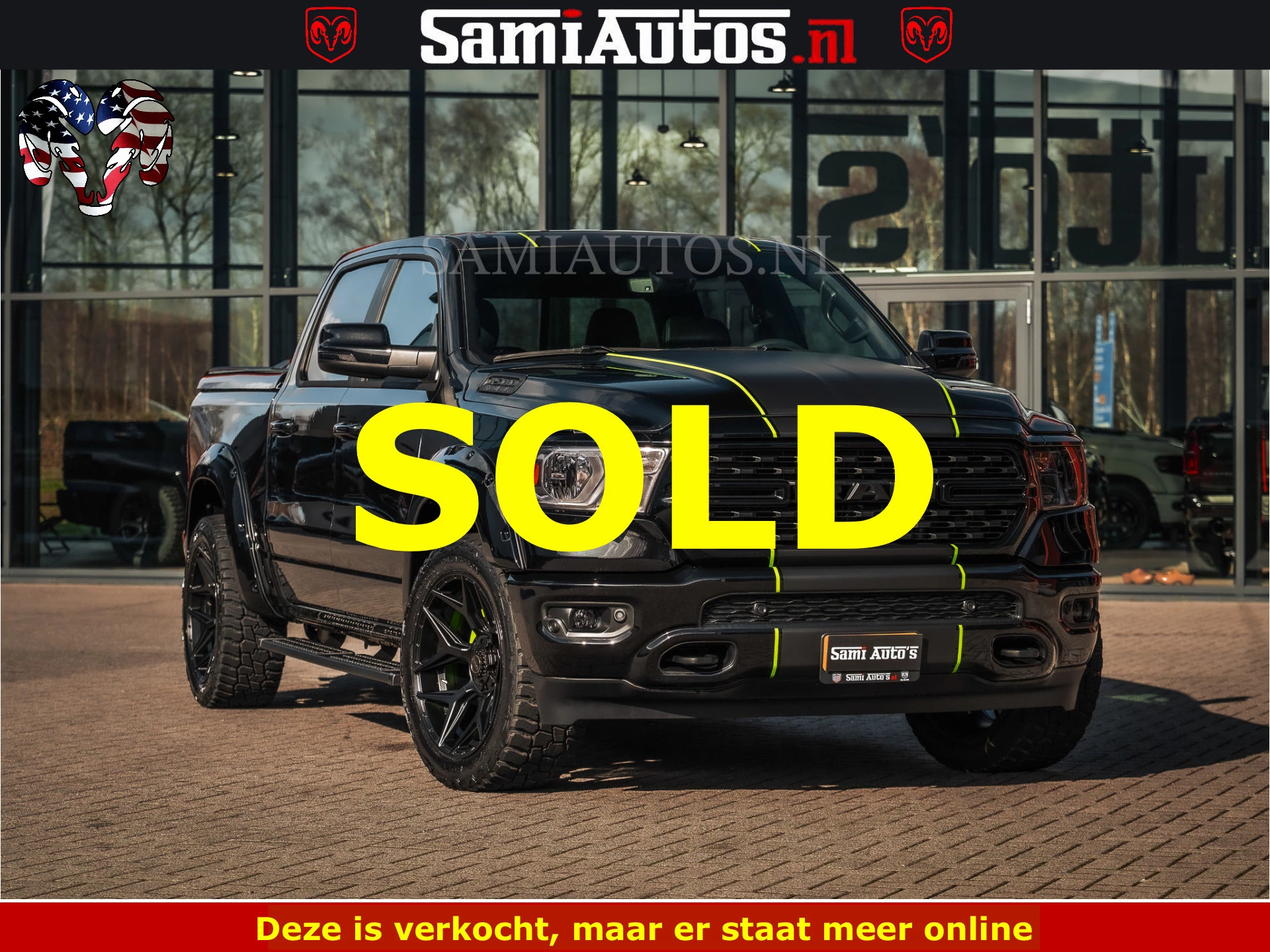Dodge Ram Pick-Up 2024 - SPORT | 5.7 V8 4x4 HEMI | PANORAMA DAK | GROOTSCHERM 12 INCH | LPG | Diamond Black Pearl | obrázek 3