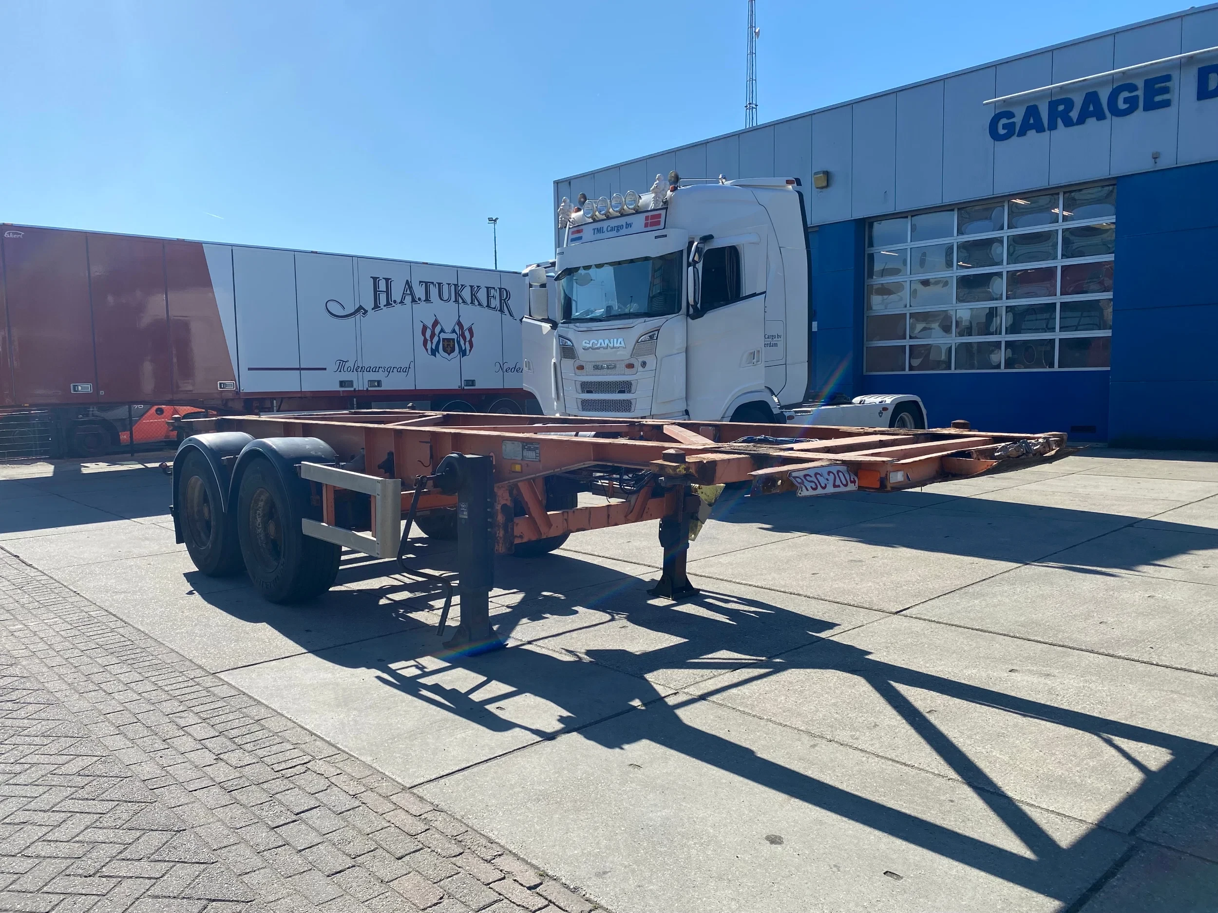 Van Hool 1993 - / 20 FT Container Chassis / Drum Brakes immagine 6