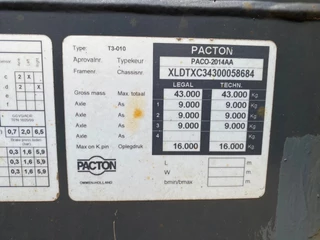 Pacton T3-010 2008 - TXC 343 Multi / 3x Extendable / 1x Lift Axle afbeelding 9