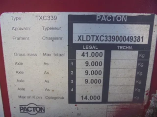 Pacton N/A 2004 - TXC 339 NL TRAILER obrazek 11
