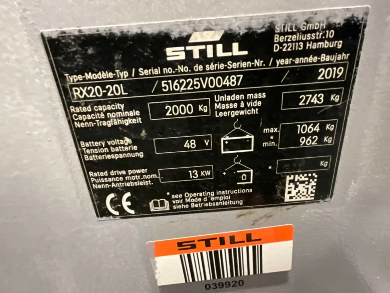 Still 2019 - RX20-20 - 5,6M - Triplex - Freelift - Sideshift afbeelding 10