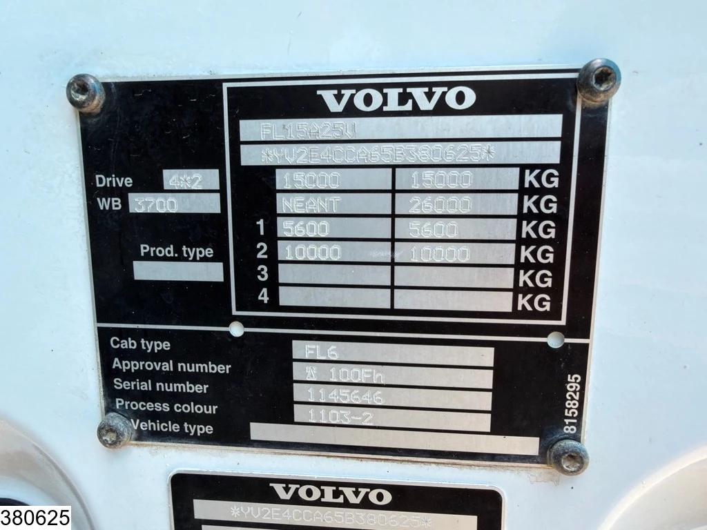 Volvo 2004 - FL 250 EURO 3, 10500 Liter, 4. Comp, PTO afbeelding 7