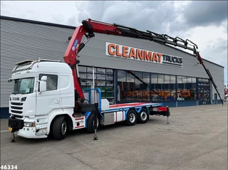 Scania R 2015 - 580 8x2 V8 Retarder Euro 6 HMF 50 Tonmeter laadkraan + Fly-Jib te koop