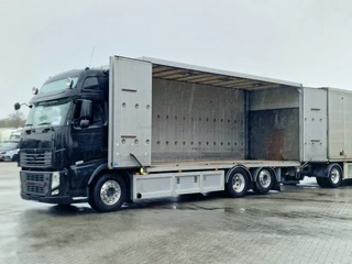Volvo FH 2013 - 13.460 Globetrotter XL 6x2 - Box with side doors - Loadlift + Kelberg trailer 2012 with loadlift bild 36