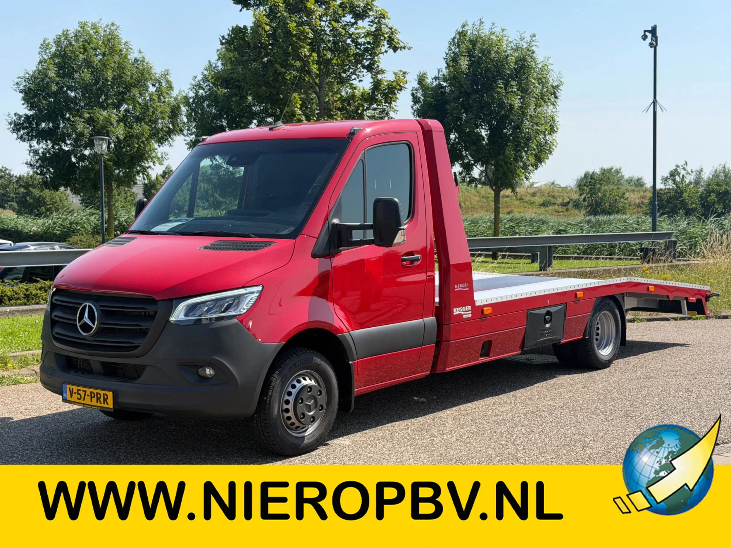 Mercedes-Benz Sprinter 2024 - 519CDI L3 Kegger Oprijwagen Automaat Airco Cruisecontrol 3500KG Trekhaak afbeelding 1